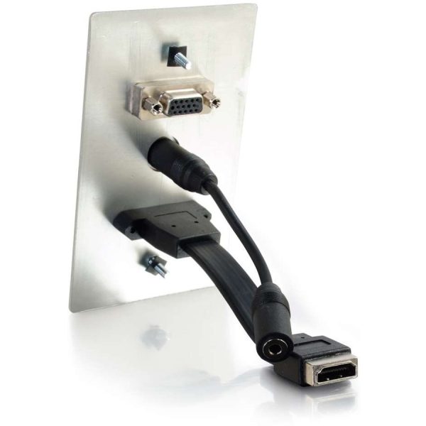 C2G HDMI & VGA 3.5mm Pass Through Wall Plate - Single Gang - Image 5