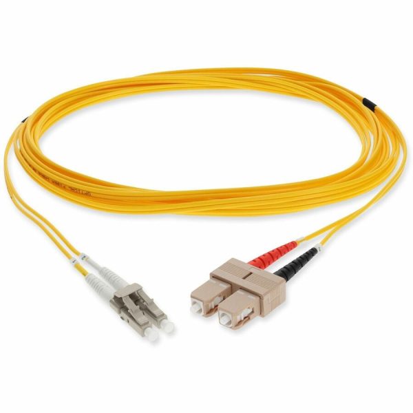 AddOn 3m LC (Male) to SC (Male) Yellow OM1 Duplex Fiber OFNR (Riser-Rated) Patch Cable - Image 8