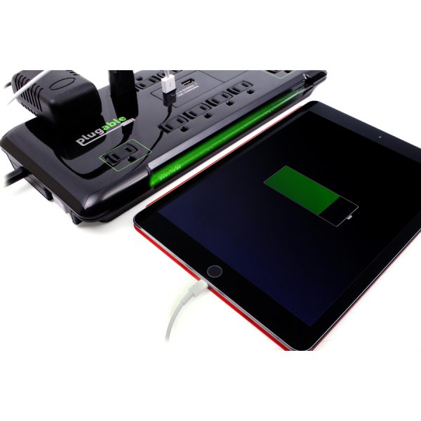 Plugable Surge Protector Power Strip with USB and 12 AC Outlets - Image 3