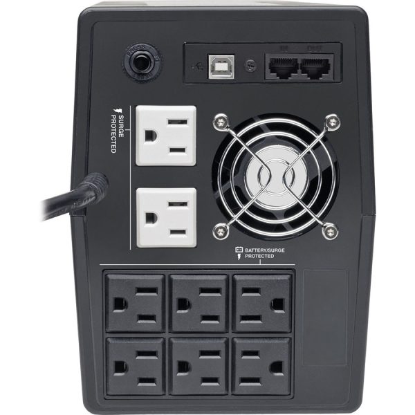 Eaton Tripp Lite Series 1000VA 560W Line-Interactive UPS - 8 NEMA 5-15R Outlets, AVR, 120V, 50/60 Hz, USB, LCD, Tower - Image 4
