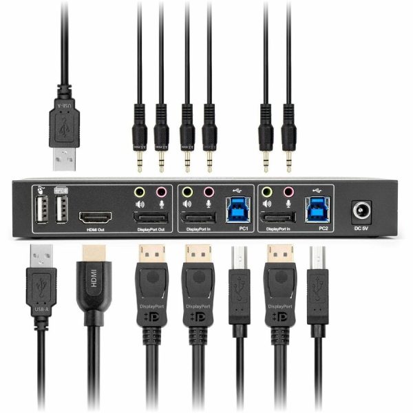 Rocstor Solid KVM SK05 DisplayPort 1.4 and USB 3.0 2�1 KVM Switch - Image 2