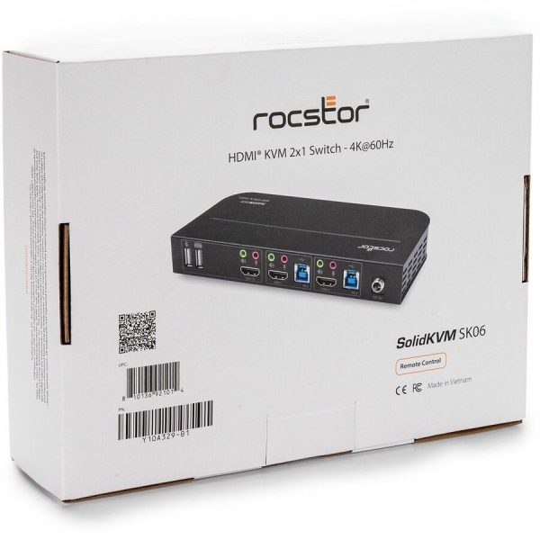 Rocstor Solid KVM SK05 DisplayPort 1.4 and USB 3.0 2�1 KVM Switch - Image 9