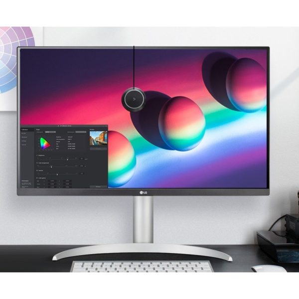 LG 27BP85UN-W 27" Class 4K UHD Gaming LCD Monitor - 16:9 - Silver, Black, White - Image 2