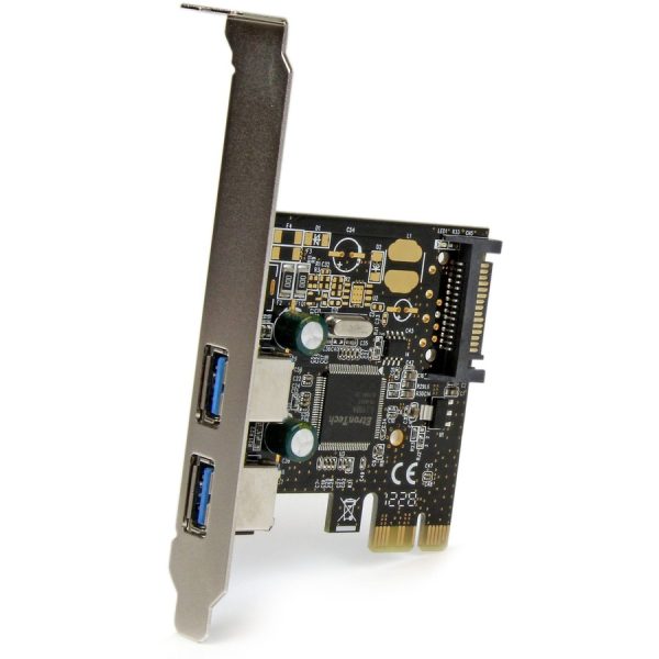 StarTech.com 2 Port PCI Express PCIe SuperSpeed USB 3.0 Controller Card w/ SATA Power - 5Gbps - Image 2