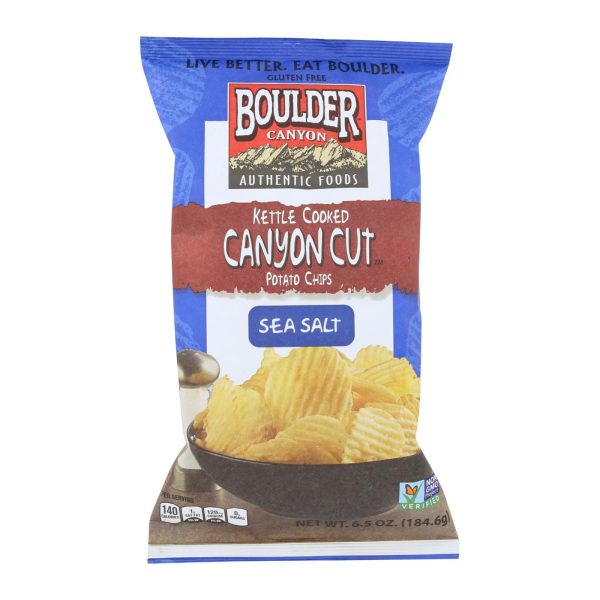 Boulder Canyon - Kettle Cooked Canyon Cut Potato Chips -Natural - Case of 12 - 6.5 oz - Image 2
