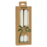 Aloha Bay - Palm Tapers - White - 4 Candles