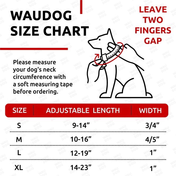 WAUDOG Waterproof Dog Collar   Adjustable Dog Collar for Large Dogs Small and Medium Dogs   Breakaway Dog Collar Waterproof with Plastic Buckle and QR Dog Tag   Boy & Girl Dog Collars (Red) - Image 3