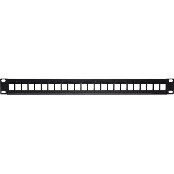 TRENDnet 24-Port Blank Keystone 1U Patch Panel, 1U 19" Metal Rackmount Housing, Recommended With TC-K25C6 & TC-K50C6 Cat6 Keystone Jacks (Sold Separately), Black, TC-KP24 - Image 3