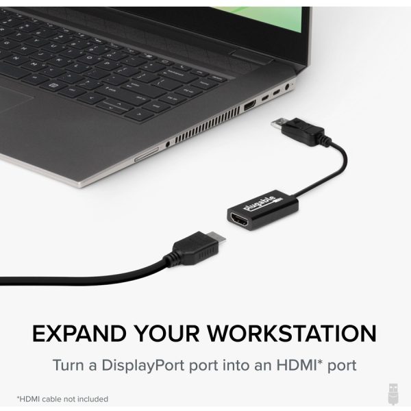 Plugable Active DisplayPort to HDMI Adapter - Connect any DisplayPort-Enabled PC or Tablet to an HDMI Enabled Monitor, TV or Projector for Ultra-HD Video Streaming (HDMI 2.0 up to 4K 3840x2160 @60Hz) - Image 3
