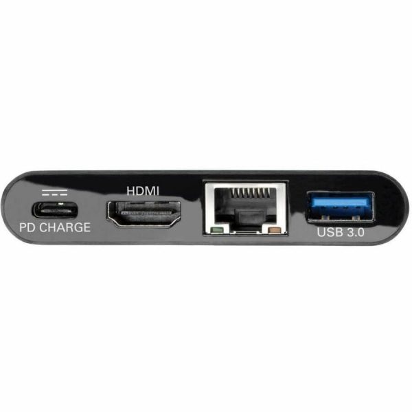 Eaton Tripp Lite Series USB-C Multiport Adapter - 4K HDMI, USB 3.x (5Gbps) Hub Port, GbE, 60W PD Charging, HDCP, Black - Image 4