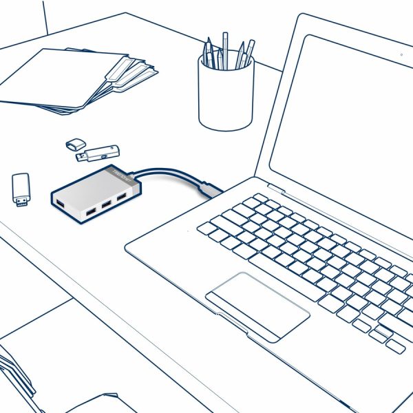 TRENDnet 4-Port USB-C to USB Mini Hub, TUC-H4E, Add 4 x USB 3.0 Ports to a USB-C Computer, USB C Multiport Adapter, Compatible with Windows, MacOs - Image 3