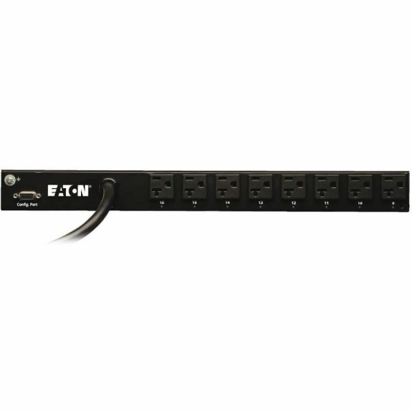 Eaton 1.9kW Single-Phase Switched PDU - LX Interface, 120V Outlets (16 5-15/20R), L5-20P/5-20P Input, 12 ft. (3.66 m) Cord, 1U Rack-Mount, TAA - Image 2