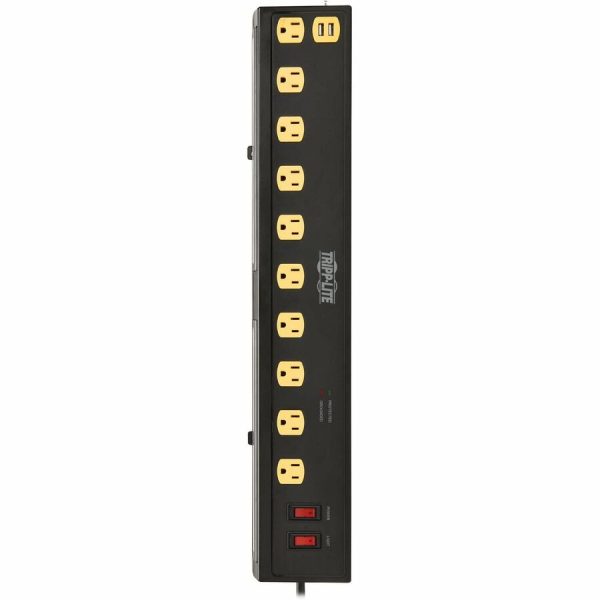 Eaton Tripp Lite Series Protect It! 10-Outlet Surge Protector with Swivel Light Bars - 5-15R Outlets, 2 USB Ports, 10 ft. (3 m) Cord, 4500 Joules, Black - Image 11
