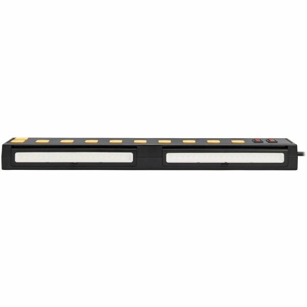 Eaton Tripp Lite Series Protect It! 10-Outlet Surge Protector with Swivel Light Bars - 5-15R Outlets, 2 USB Ports, 10 ft. (3 m) Cord, 4500 Joules, Black - Image 12