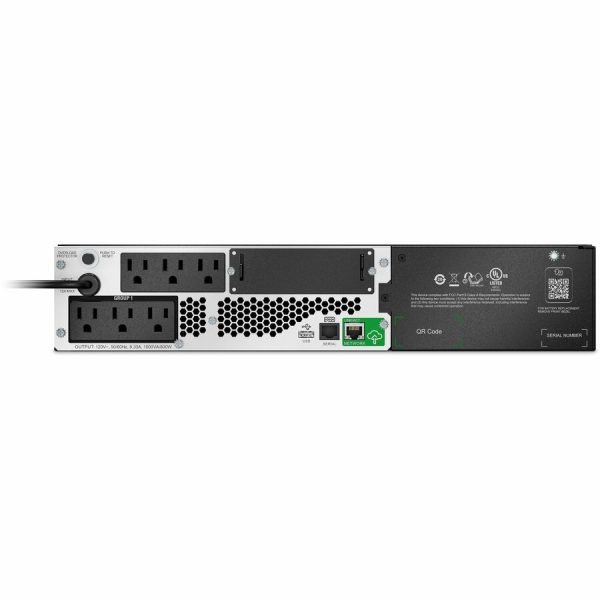 APC Smart-UPS, Line Interactive, 1000VA, Lithium-ion, Rack/Tower, 2U, 120V, 6x NEMA 5-15R outlets, SmartConnect Port+SmartSlot, Short Depth, AVR, LCD - Image 4