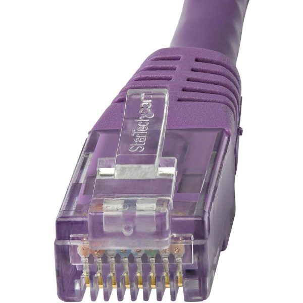 StarTech.com 10ft CAT6 Ethernet Cable - Purple Molded Gigabit - 100W PoE UTP 650MHz - Category 6 Patch Cord UL Certified Wiring/TIA - Image 2