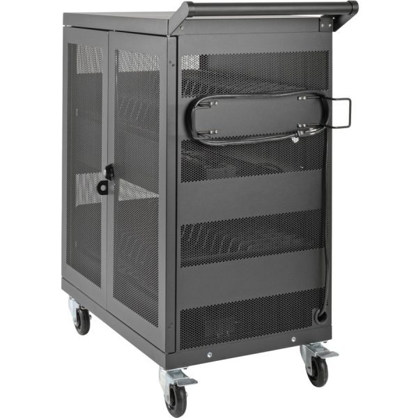 Eaton Tripp Lite Series Multi-Device Charging Cart, 32 AC Outlets, Chromebooks and Laptops, Wall-Mount Option, Black - Image 7