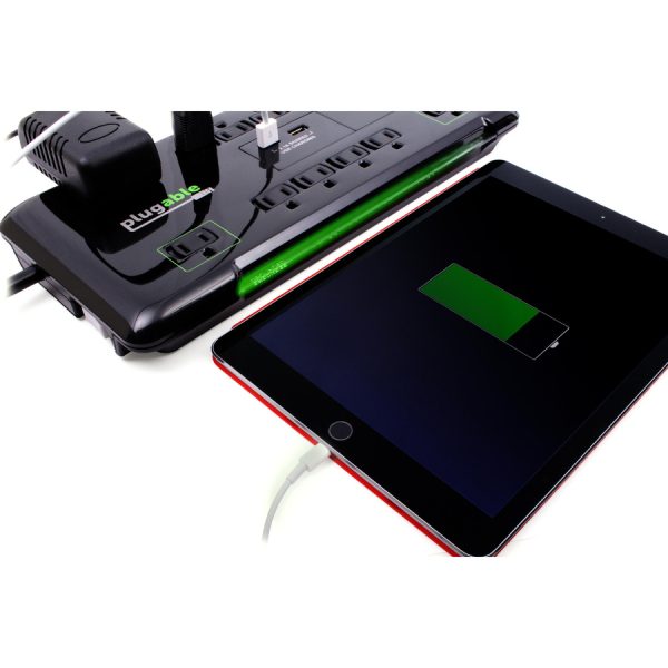 Plugable Surge Protector Power Strip with USB and 12 AC Outlets - Image 3