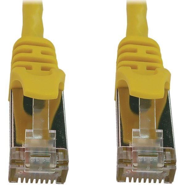 Eaton Tripp Lite Series Cat6a 10G Snagless Shielded Slim STP Ethernet Cable (RJ45 M/M), PoE, Yellow, 3 ft. (0.9 m) - Image 2