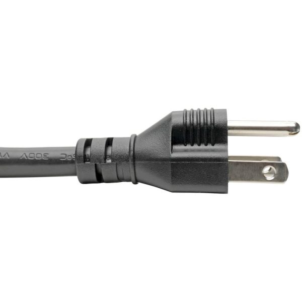 Eaton Tripp Lite Series Computer Power Cord, C19 to NEMA 5-15P - Heavy-Duty, 15A, 125V, 14 AWG, 10 ft. (3.05 m), Black - Image 3