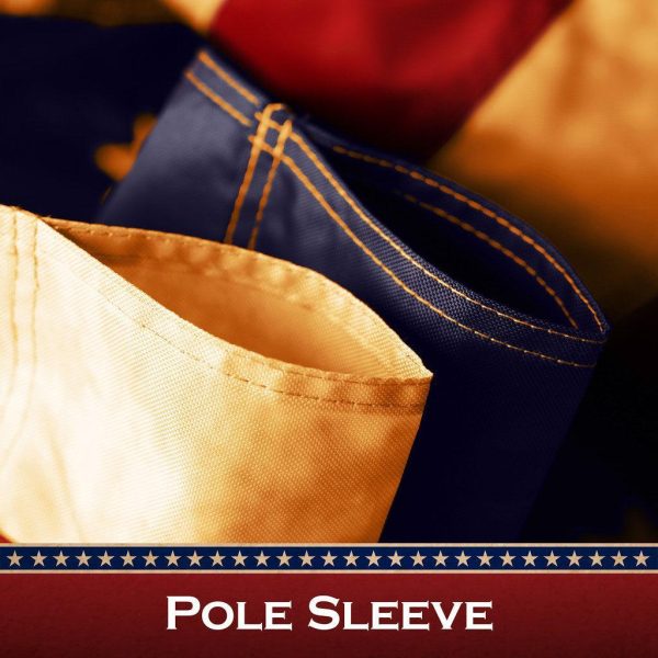 G128 10 Pack: Bennington 76 Tea-Stained Flag | 2x3 Ft | ToughWeave Pro Series Pole Sleeve Embroidered 420D Polyester | Historical Flag, Embroidered Design, High Quality, NO Flagpole Included - Image 2