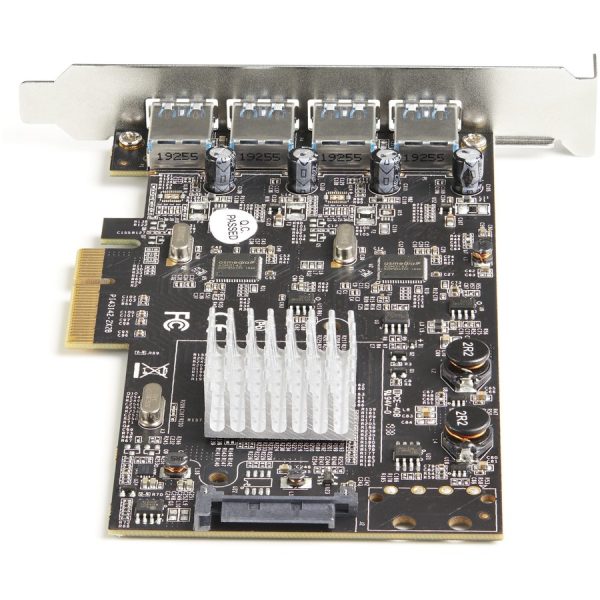 StarTech.com 4-Port USB PCIe Card - 10Gbps USB 3.2 Gen 2 Type-A PCI Express Expansion Card - 2 Controllers - 4xUSB - Windows/Mac/Linux - Image 3