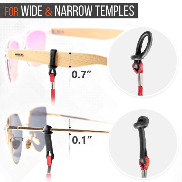Eyeglass Chains for Women Men   Premium ECO Leather Glasses Strap Holder   Eyeglasses Chain Cords String   Eyeglass Lanyards Holders Around Neck - Image 4