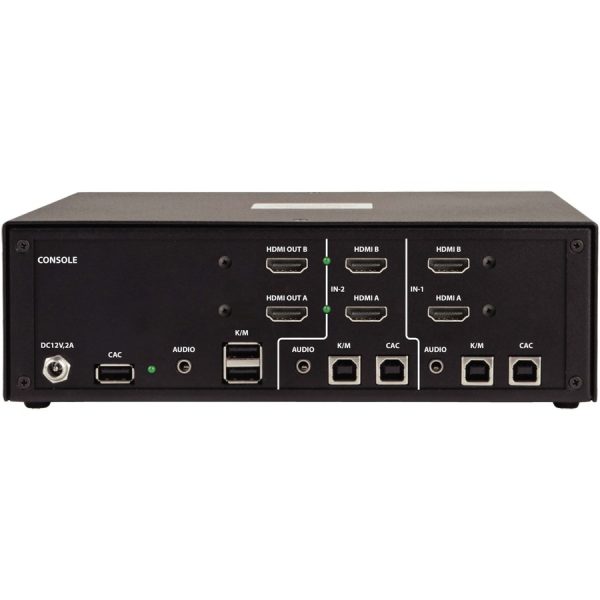 Tripp Lite by Eaton Secure KVM Switch, 2-Port, Dual-Monitor, HDMI, 4K, NIAP PP3.0, Audio, CAC, TAA - Image 5