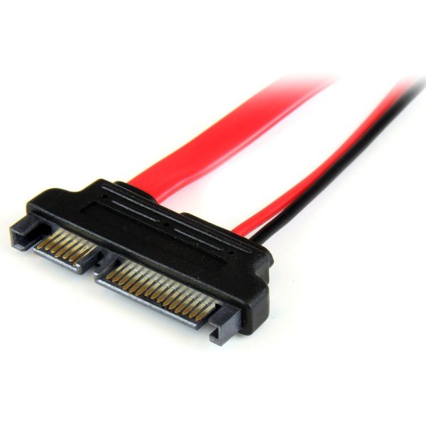 StarTech.com 6in Slimline SATA to SATA Adapter with Power - F/M - Image 2