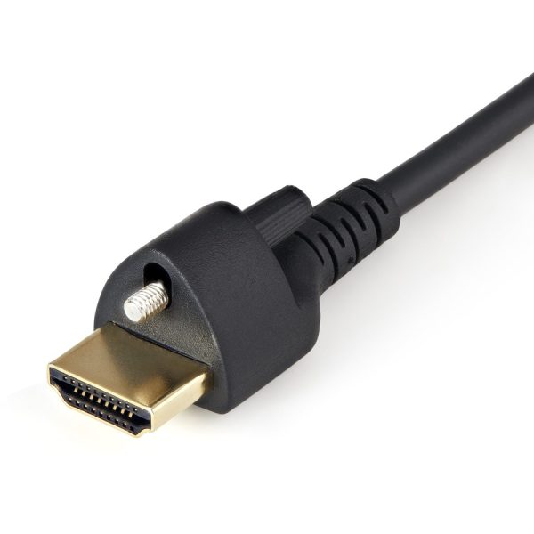StarTech.com 2m(6ft) HDMI Cable with Locking Screw, 4K 60Hz HDR High Speed HDMI 2.0 Cable with Ethernet, Secure Locking Connector, M/M - Image 2
