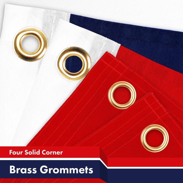 G128 3 Pack: American USA Flag | 3x5 Ft | LiteWeave Pro Series Printed 150D Polyester, 4 Corner Brass Grommets | Country Flag, Vibrant Colors, Perfect For Balcony, More Durable Than 100D 75D Polyester - Image 2