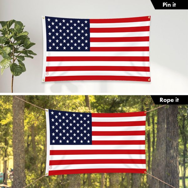 G128 3 Pack: American USA Flag | 3x5 Ft | LiteWeave Pro Series Printed 150D Polyester, 4 Corner Brass Grommets | Country Flag, Vibrant Colors, Perfect For Balcony, More Durable Than 100D 75D Polyester - Image 9