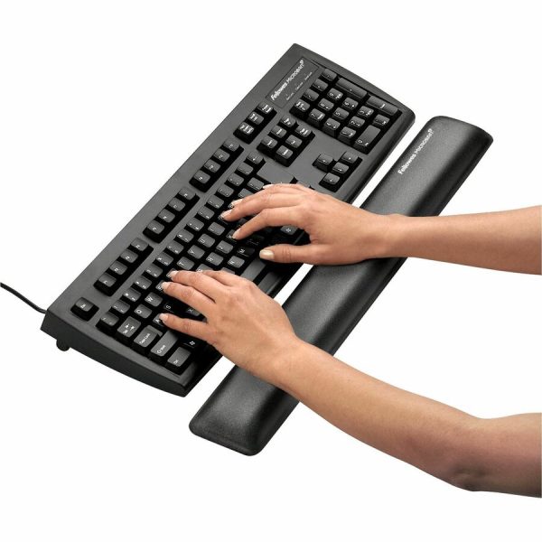 Fellowes® MICROBAN® Gel keyboard Wrist Rest - Graphite (9175301) - Image 4