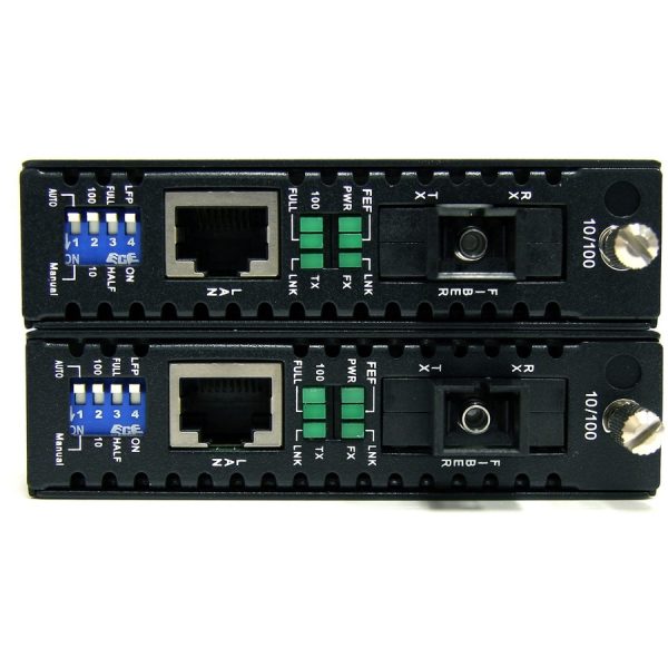 StarTech.com 10/100 Mbps Ethernet Single Mode WDM Fiber Media Converter Kit SC 20km - Image 2