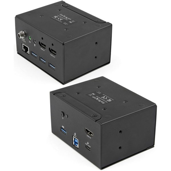 StarTech.com Conference Room Docking Station w/ Power; Table Connectivity A/V Box, Universal Laptop Dock, 60W PD, AC Outlets, USB Charging - Image 3