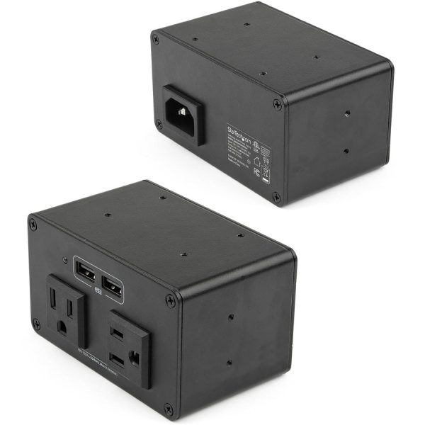 StarTech.com Conference Room Docking Station w/ Power; Table Connectivity A/V Box, Universal Laptop Dock, 60W PD, AC Outlets, USB Charging - Image 4