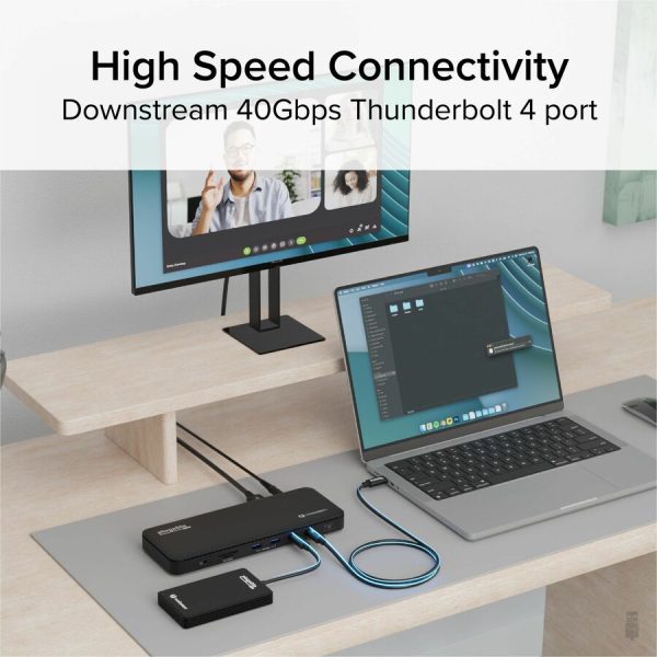Plugable Thunderbolt 4 Dock with 100W Charging, Thunderbolt Certified - Image 4