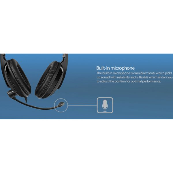 Adesso Xtream H5 - 3.5mm Stereo Headset with Microphone - Noise Cancelling - Wired- Lightweight - Image 5