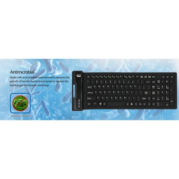 Adesso Antimicrobial Waterproof Flex Keyboard (Compact Size) - Image 8