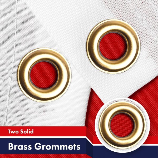 G128 3 Pack: American USA Yacht Ensign Flag | 3x5 Ft | LiteWeave Pro Series Printed 150D Poly | Nautical Flag, Indoor/Outdoor, Vibrant Colors, Brass Grommets, Thicker and More Durable Than 100D 75D - Image 2