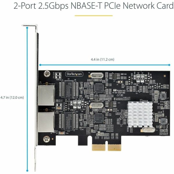 StarTech.com 2-Port 2.5G NBASE-T PCIe Network Card, Computer Network Card Interface, Intel® I225-V, Dual-Port Ethernet, Multi-Gigabit NIC - Image 5