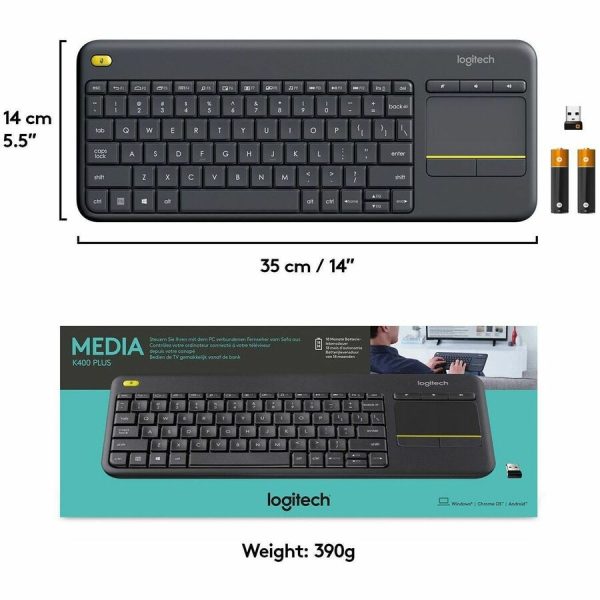 Logitech K400 Plus Touchpad Wireless Keyboard - Image 8