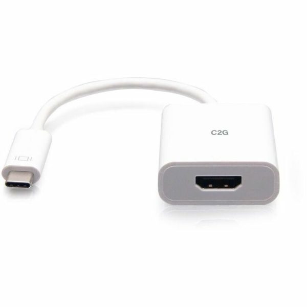 C2G USB-C to HDMI Audio/Video Adapter Converter - 4K 60Hz - White - Image 3