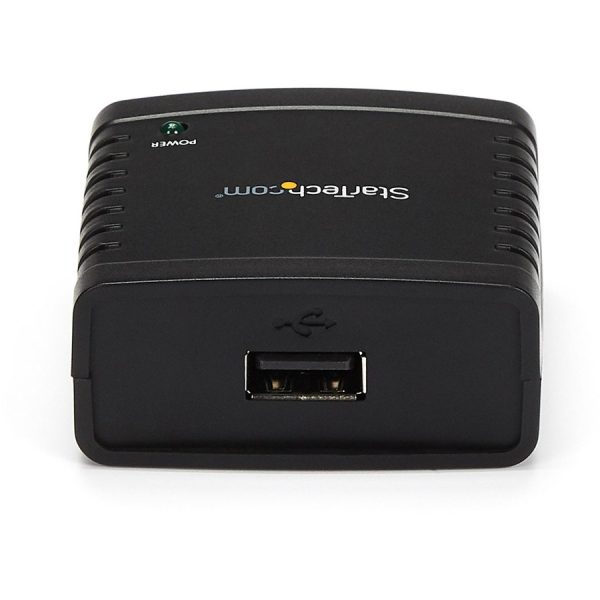 StarTech.com 10/100Mbps Ethernet to USB 2.0 Network LPR Print Server - USB Print Server with 10Base-T/100Base-TX Auto-sensing - Image 3