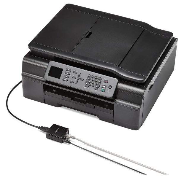 StarTech.com 10/100Mbps Ethernet to USB 2.0 Network LPR Print Server - USB Print Server with 10Base-T/100Base-TX Auto-sensing - Image 5