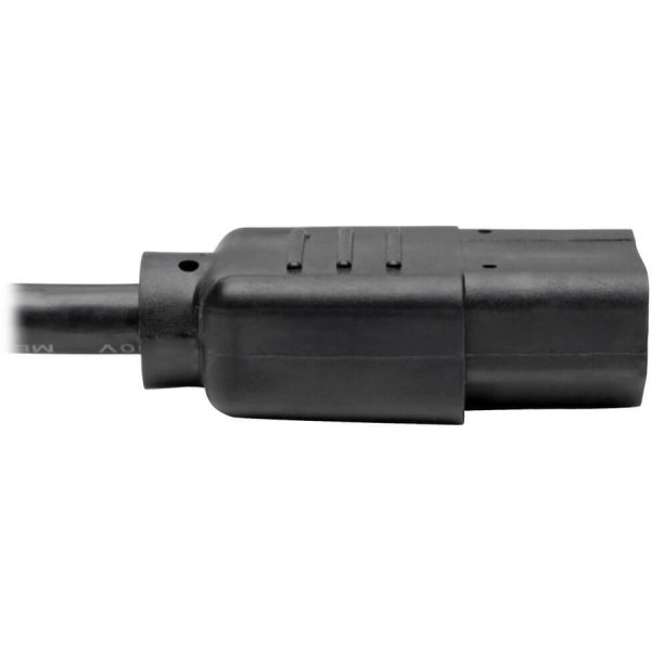 Eaton Tripp Lite Series Y Splitter Power Cable, NEMA 5-15P to 2x C13 - 10A, 125V, 18 AWG, 6 ft. (1.83 m), Black - Image 4