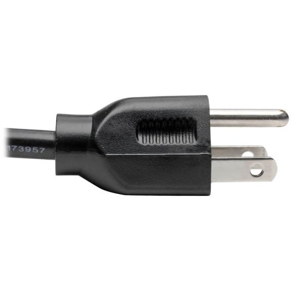 Eaton Tripp Lite Series Y Splitter Power Cable, NEMA 5-15P to 2x C13 - 10A, 125V, 18 AWG, 6 ft. (1.83 m), Black - Image 6