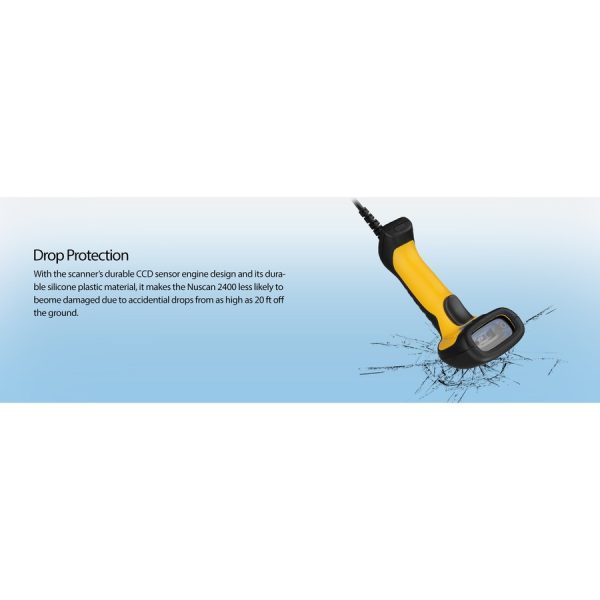 Adesso NuScan 2400U Waterproof Handheld CCD Barcode Scanner - Image 4