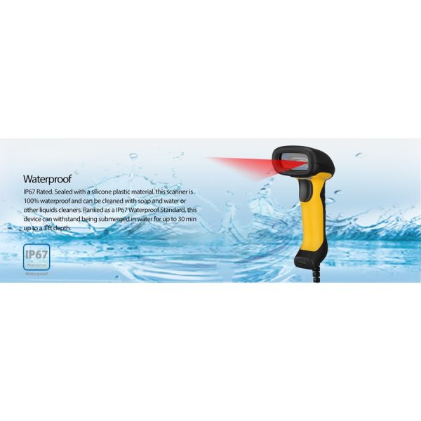 Adesso NuScan 2400U Waterproof Handheld CCD Barcode Scanner - Image 6