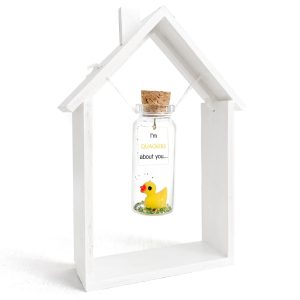 Cute Girlfriend and Boyfriend Gifts   Personalized Anniversary Present for Her Him   Custom Birthday Gift Idea for Women Men (I'm Quackers About You in Wooden Frame)